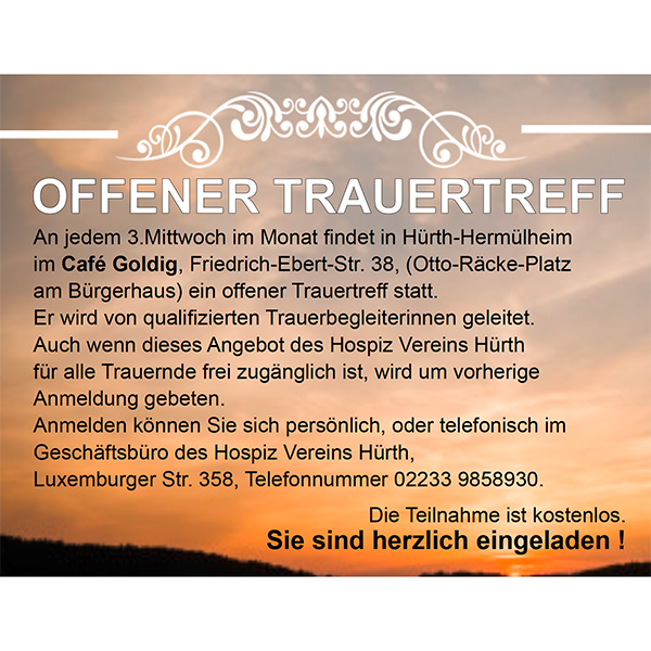 Offener Trauertreff im Café Goldig