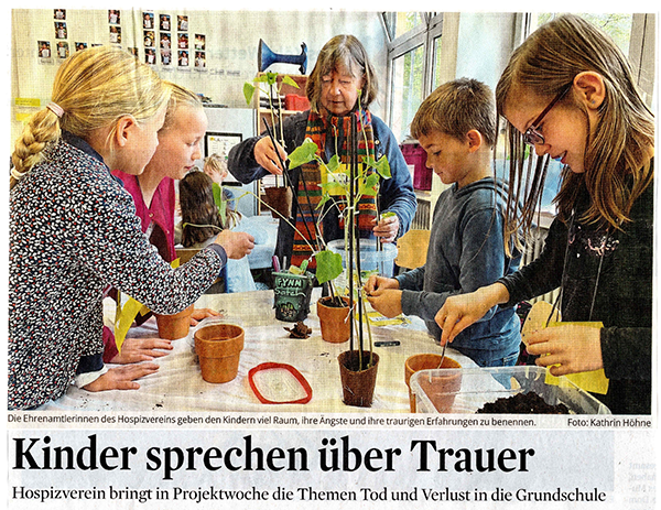 Artikel über unser Projekt „Hospiz macht Schule“ im Kölner Stadt-Anzeiger